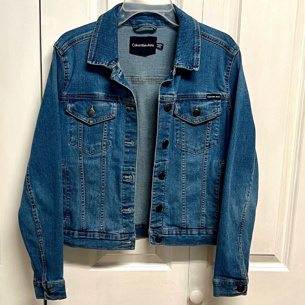 Calvin Klein Jeans Dark Blue Denim Jacket Petite Size PXL